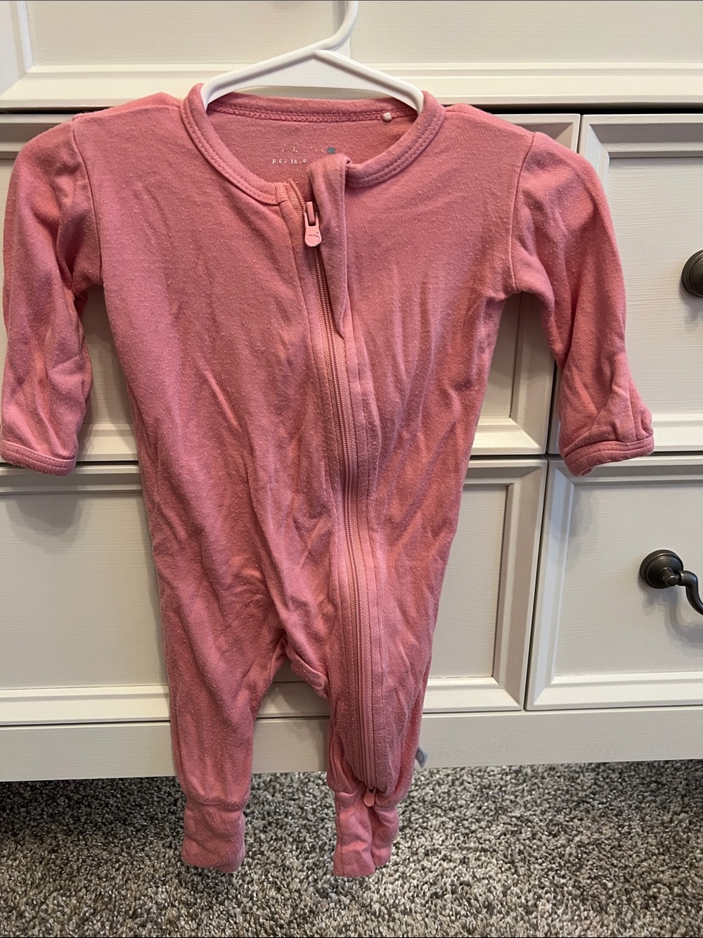 Pink Zip-Front Baby Footed Pajamas - Soft One-Piece